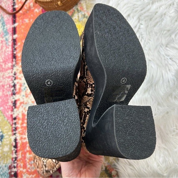 Nasty Gal Brown Black Snakeskin Print Chunky Platform Tall Knee High Boots 6 - Picture 4 of 4